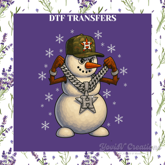 Snowman with Astros Chain