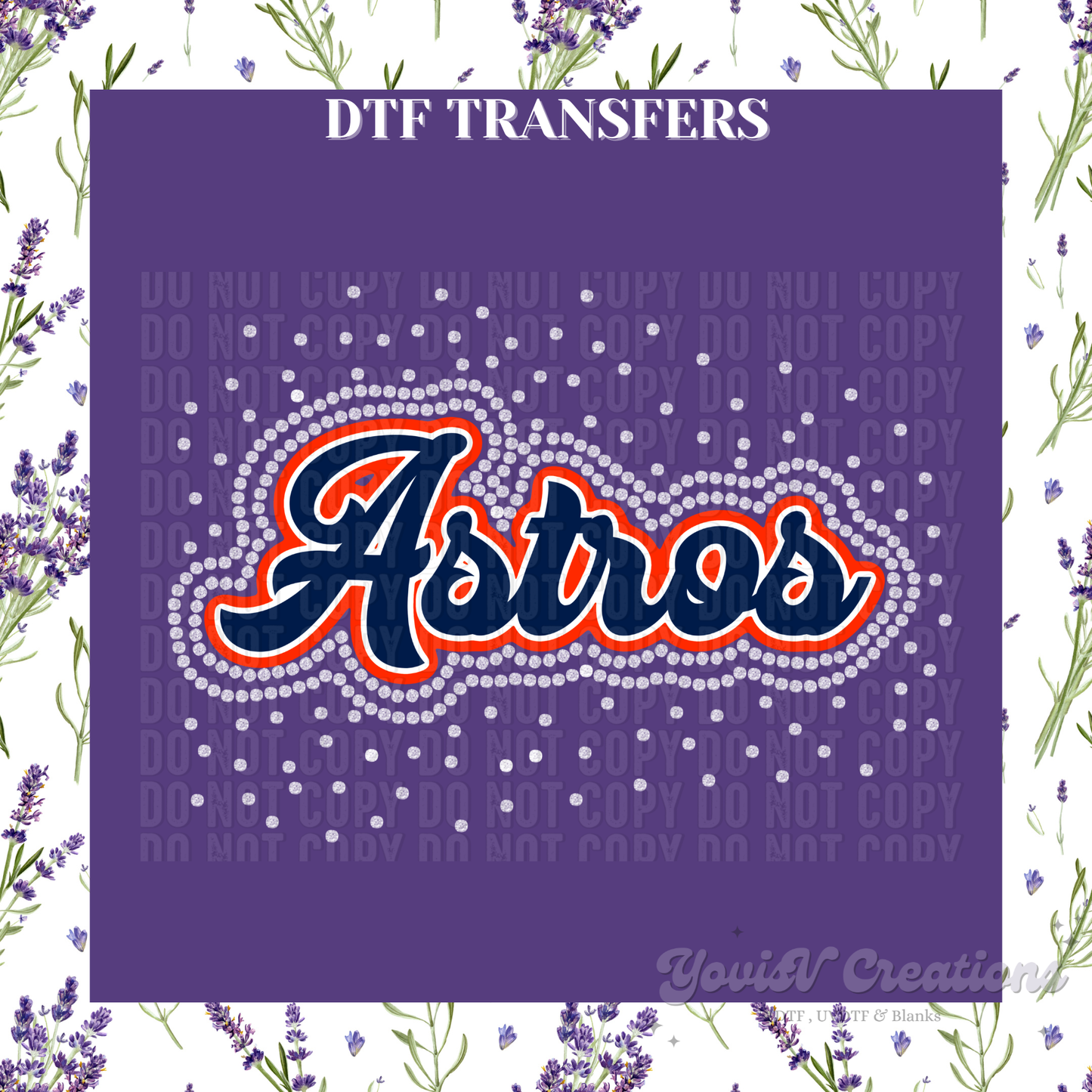 Faux Rhinestones Astros