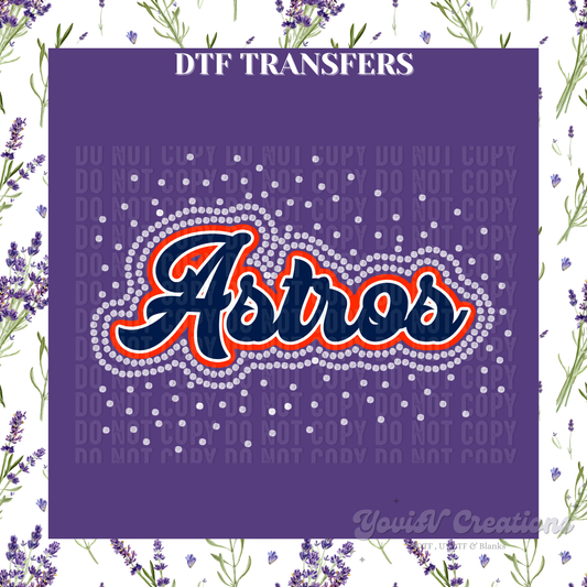 Faux Rhinestones Astros