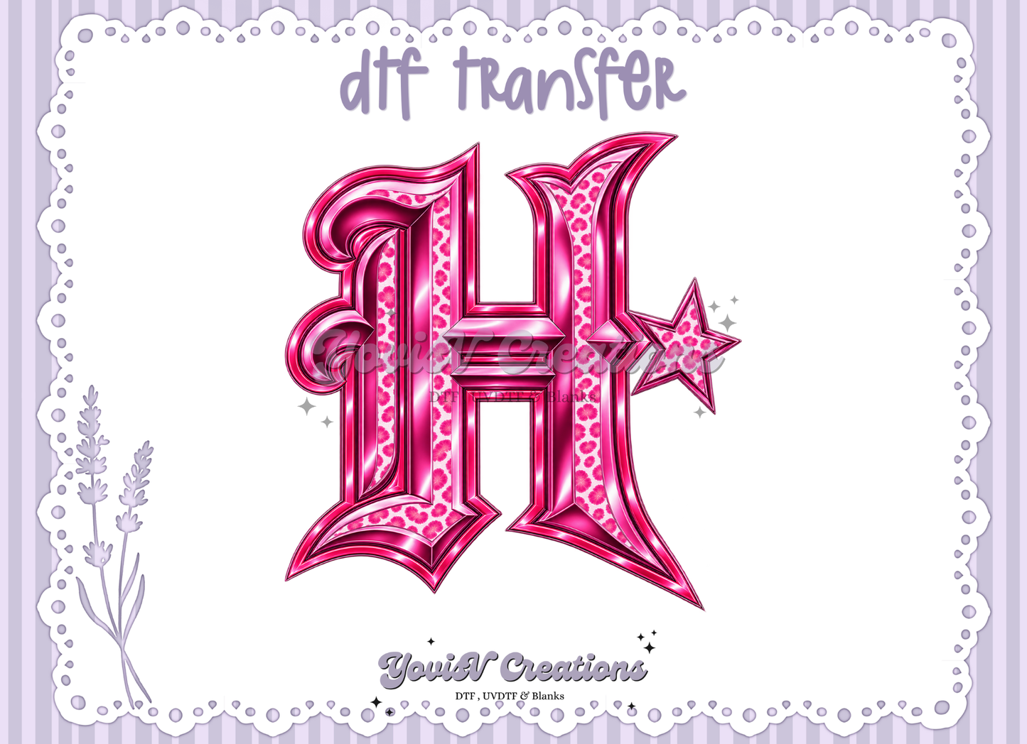 Pink Cheetah Chrome H Star