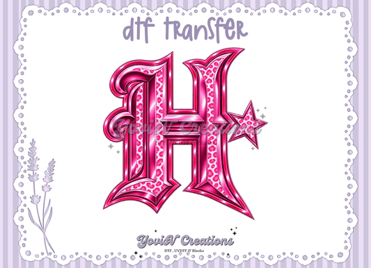 Pink Cheetah Chrome H Star