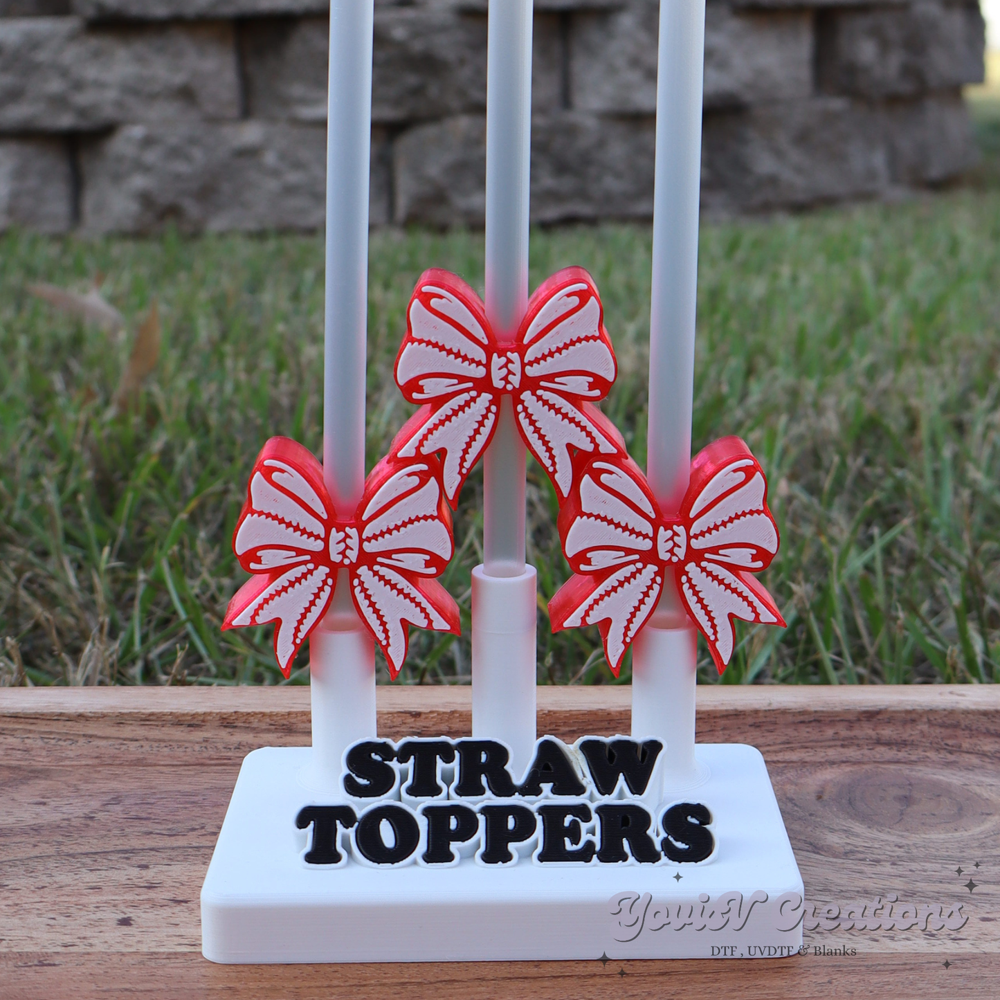 Sports Bow Straw Topper