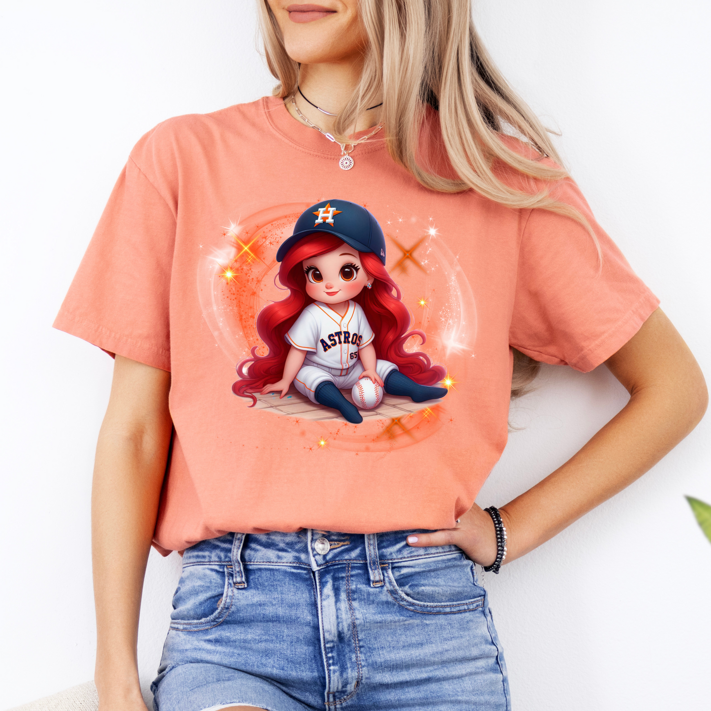 Red Hair Princess Baseball