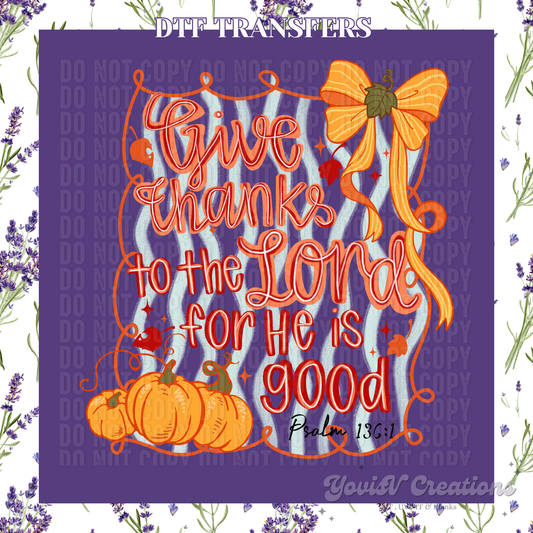 Give Thanks to the Lord