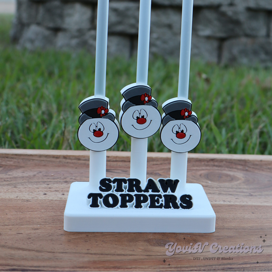 Snowman Straw Topper