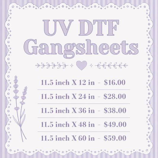 UV DTF Gangsheets