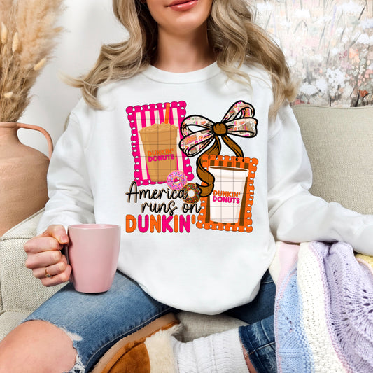 Pink & Orange Dunkin’ Bow Coffee