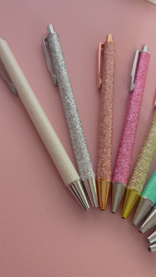 Glitter Metal Ballpoint Pens