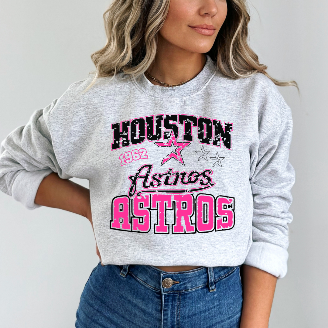 Houston Astros Distress Pink