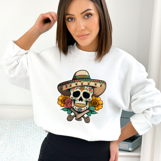 Mexican Skull with Sombrero