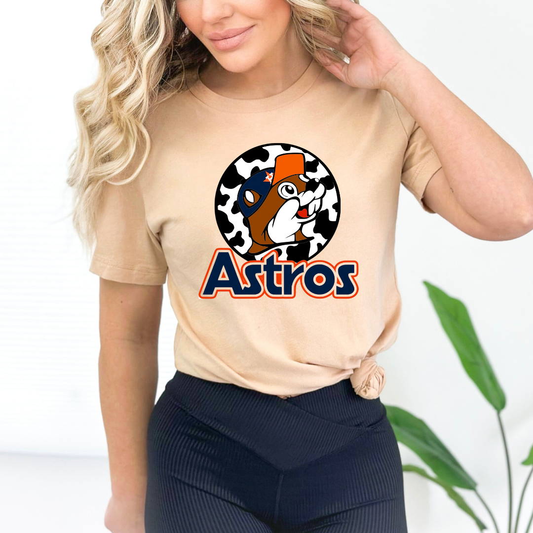 Astros Beaver with Cow Print